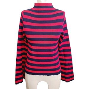 Anthropologie Vibrant Striped Cowl Sweater